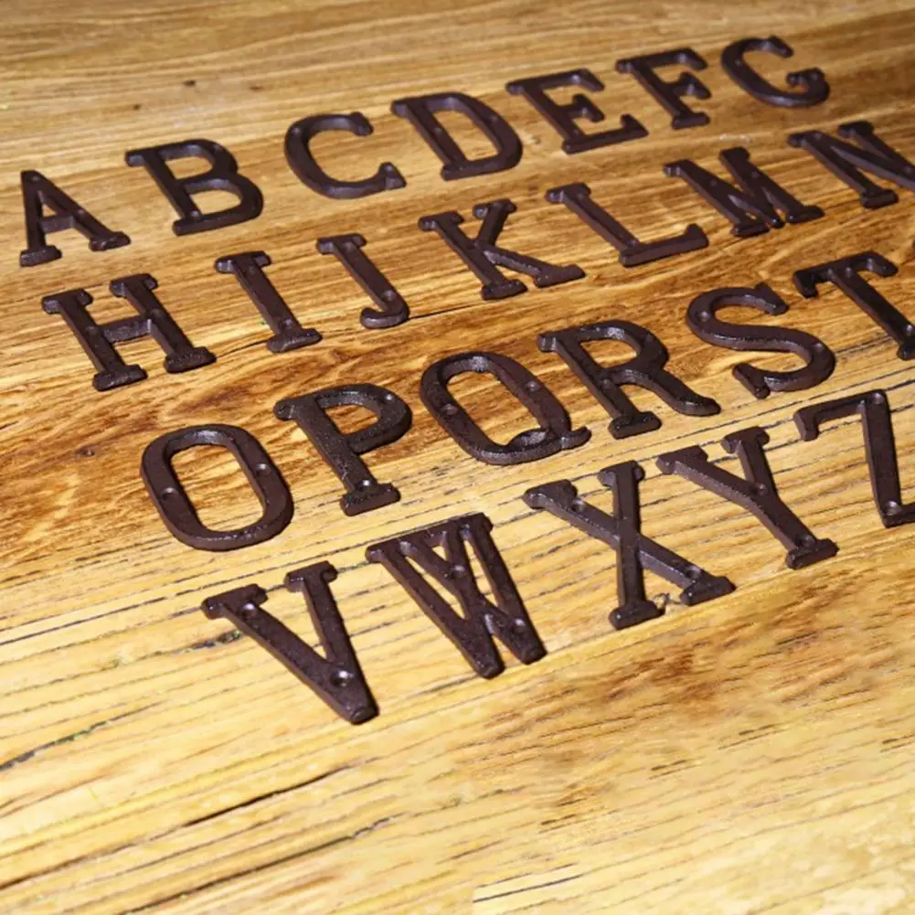 Numero Di Lettera Decorativa Della Casa Generi Alimentari In Stile Retrò Ghisa Metallo Creativo Fai Da Te Casa Targa Lettera Simbolo Decorazioni Per L