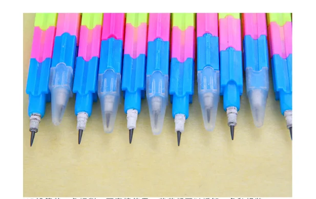 100 шт./лот, Классический Ностальгический блочный карандаш, многофункциональная, не режущая ручка для самостоятельной сборки,, канцелярские принадлежности для студентов, подарки PC010
