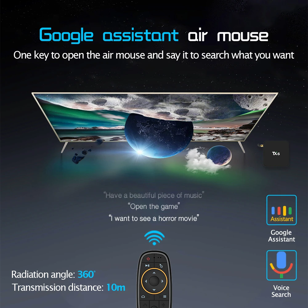 ТВ бокс Android 9 0 TX6 Allwinner H6 Четырехъядерный 4G 64G Wifi BT4.1 смарт 4K 3D проигрыватель Google Tanix