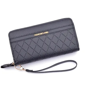 

Wristband Double Zipper Women Long Wallet Large Capacity Wallets Female Lady Purses Phone Pocket Card Holder Cartera Mujer QB83