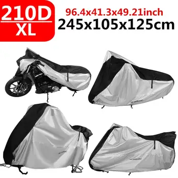 

210D Denim Oxford Fabric Water Rain Proof 245cm 96.4 inch Motorcycle Scooter Cover Covers Protecotor Adjustment For Trunk D40