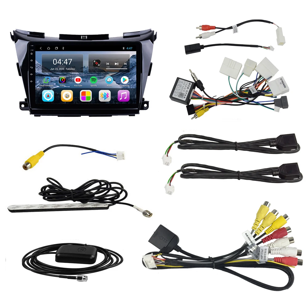 EKIY 10.1'' Android 9.0 Car Multimedia Radio For Nissan Murano 2015-2017 Car GPS Navigation Video Player System OBD Camera SWC