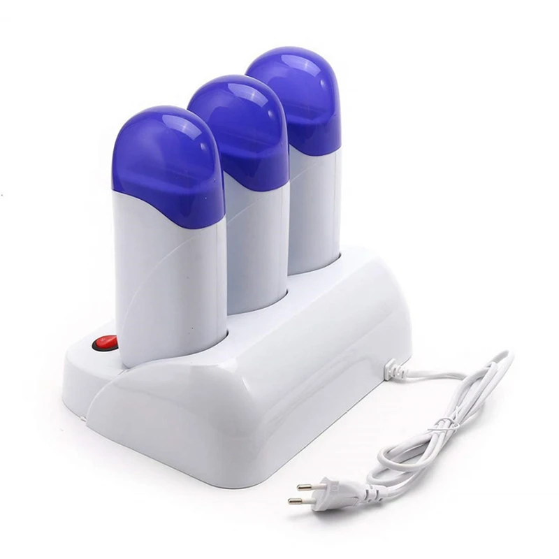 3 in 1 Depilatory Wax Heater Roll On Wax Warmer Body Painless Hair Removal Wax-melt Roller Warmer Waxing Epilator Machine