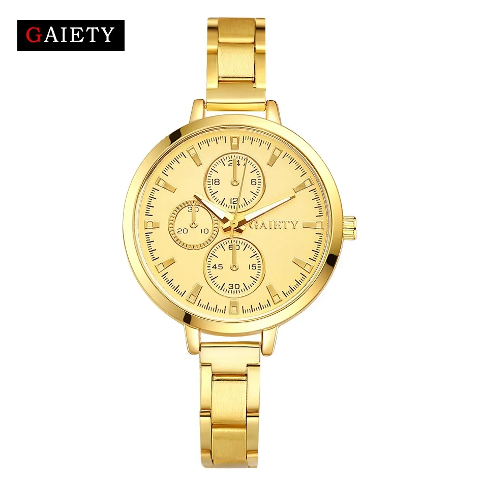 

Gaiety Watch Fashion Double Row Measuring Steel Watch Strap Fake Three-Eyed Six-pin Men's Watch