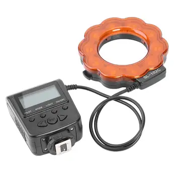 

Portable LED Macro Ring Flash Light 5500K Adjustment Speedlight for DSLR Camera with Eight-Speed Brightness Adjustment