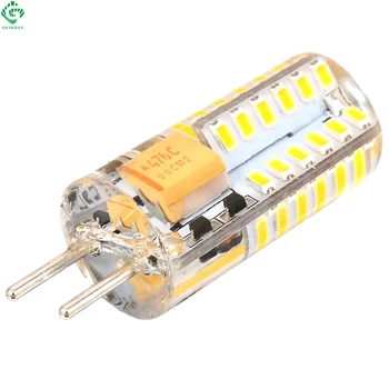 

GY6.35 LED Bulb 3W Bombillas 48 SMD 3014 Silicone Crystal Spot Light 12V AC/DC Corn Camper Chandelier Crystal Lamps