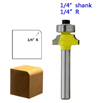 

1pcs 1/4"shank 6.35mm 1/4"R Corner Round Over Router Bit with Bearing Milling Cutter for Wood Woodworking Tool Tungsten Carbide