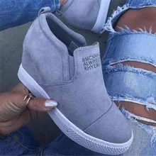 Повседневная женская обувь; обувь на танкетке; женские кроссовки, визуально увеличивающие рост на 7 см; сезон весна-осень; женская обувь; большие размеры 35-43; WSH3318