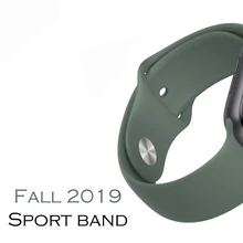 Спортивный ремешок URVOI для Apple Watch series 5, 4, 3, 2, 1, силиконовый ремешок для iWatch, 44 м, с застежкой, цветная замена, новинка