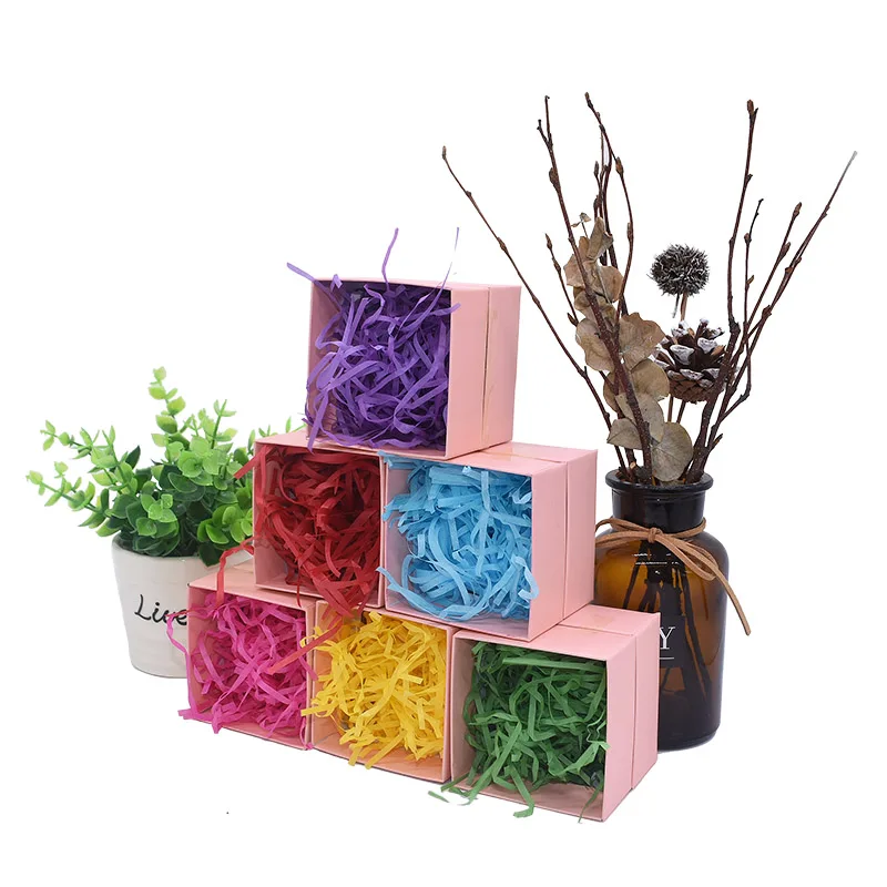 

50g/bag Colorful Paper Raffi Shredded Crinkle DIY Gift Box Filling Material Wedding Birthday Party Gifts Decoration Supplies