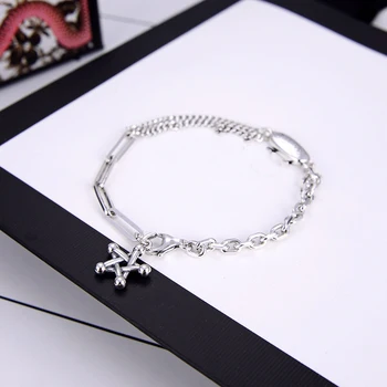 

1:1 original Women Luxury brands Logo Classical charm High-end five-star bracelet S925 Sterling silver Jewelry Valentine gift