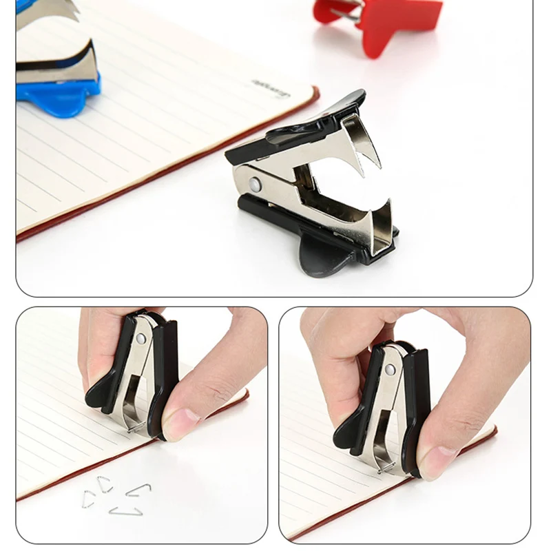 

6 Pcs Mini Staple Remover Extra Wide Stainless Steel Jaws Office Supplies OD889