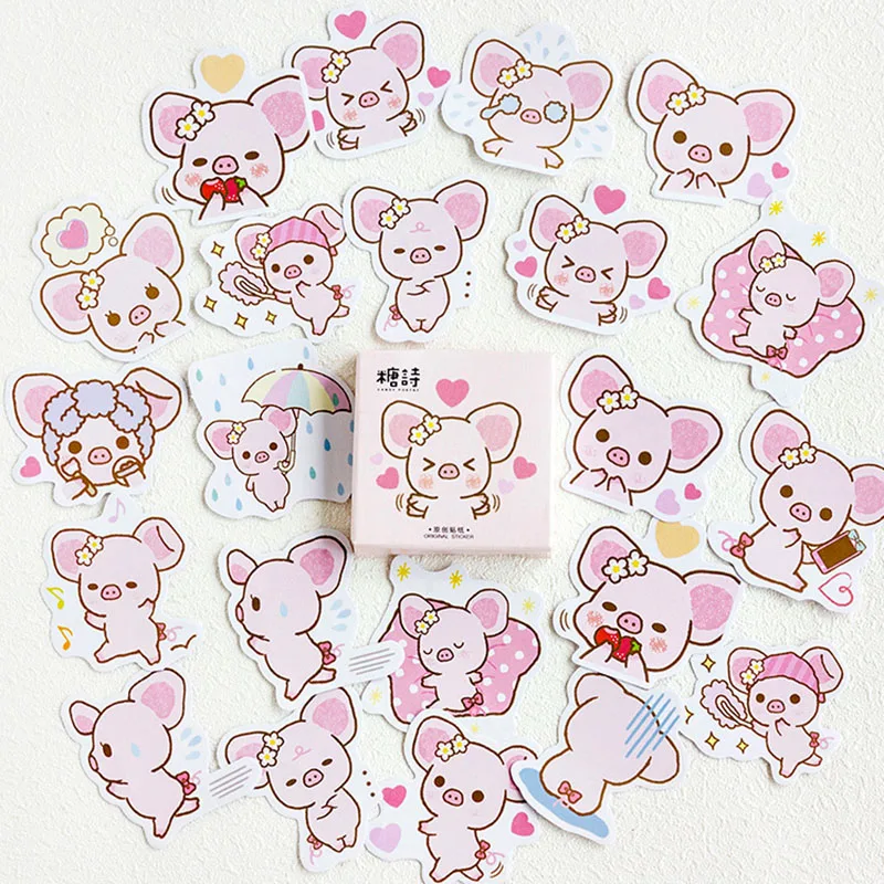 

Xusheng Animal Series Cute Pig Stickers Scrapbooking Stationery Japanese Diary Stickers