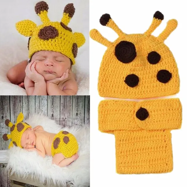 10 Types  Animal Shape Newborn Photo Costume Crochet Knitted Cute Baby Photography Props Accessories Type B