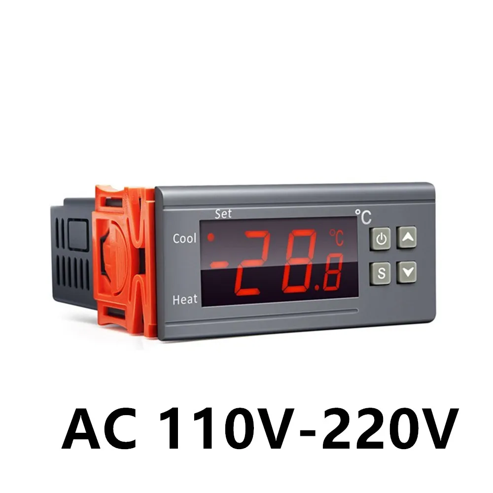 TMC-1000 10A LEDデジタルインテリジェントプリワイヤード温度コントローラ センサー付サーモスタット付き空気センサー アメリカのプラグ  【良好品】