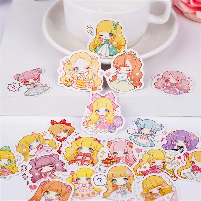 Kawaii Стикеры для девочек Скрапбукинг мультфильм Сделай Сам письмо девушки альбом