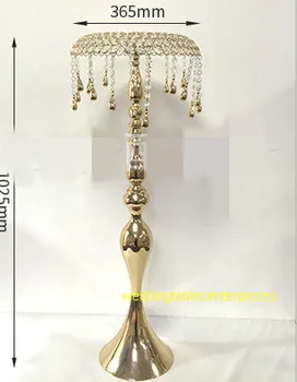 

10pcs 100cm tall )Metal flower Vase Trumpet Vase gold For wedding Table