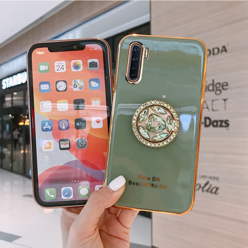 Чехол с лазерным покрытием 6D для OPPO F15 мягкая задняя крышка из ТПУ A91 силиконовый