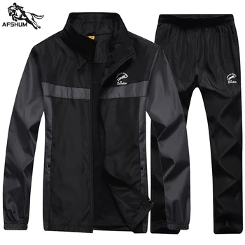 

men tracksuit clothes Sets Casual Jacket+Pants 2PCS Track Suit Sportswear Men's splice Sweatsuits gym clothing sweatshirt 8601