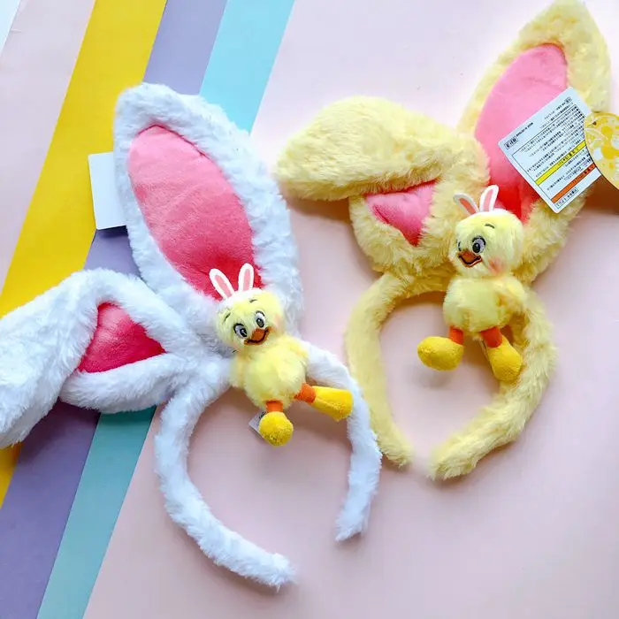 

Cartoon Rabbit Chicken Headband Hair wear Easter fleece hoop.