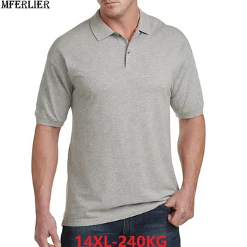 

summer men t-Shirt short sleeve formal office oversize plus size 8XL 10XL 12XL 14XL turn-down collar tees 68 70 72 74 76 tops 78