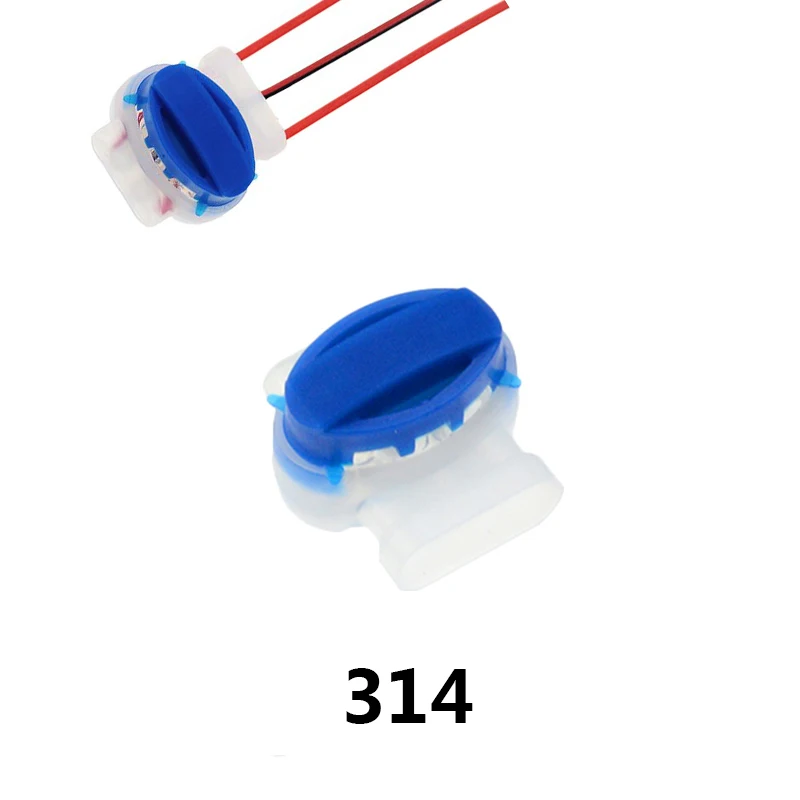 

5pcs Connector Crimp Connection Terminals 314 Connector Waterproof Wiring Ethernet Cable Telephone Cord Terminals