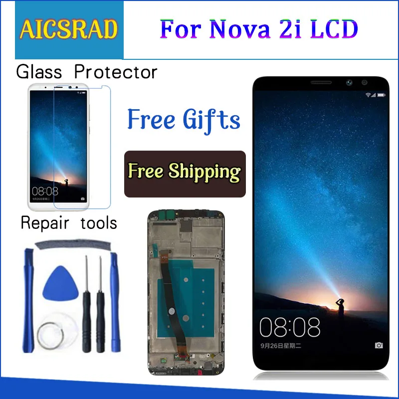 Для huawei Nova 2I ЖК-дисплей сенсорный экран тест хорошая сборка дигитайзер замена