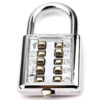 

10 Digit Combination Silver Padlock 38mm