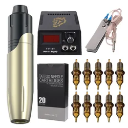 High Quality Rotary Tattoo Machine Pen Kit Professional Digital Power Supply Cartridge Needles Complete Tattoo Kit for Mast Set