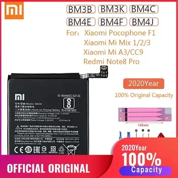 

BM3B BM3K BM4C BM4E BM4F BM4J Original Xiao Mi MiA3 CC9 Pocophone F1 Redmi Note 8 Pro Replacement Battery For Xiaomi MiMix 1 2 3