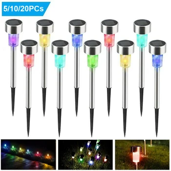 

LED Solar Garden Lights Outdoor Solar Powered Lamp Lantern Waterproof Landscape Lighting For Pathway Patio Yard Lawn Decoration