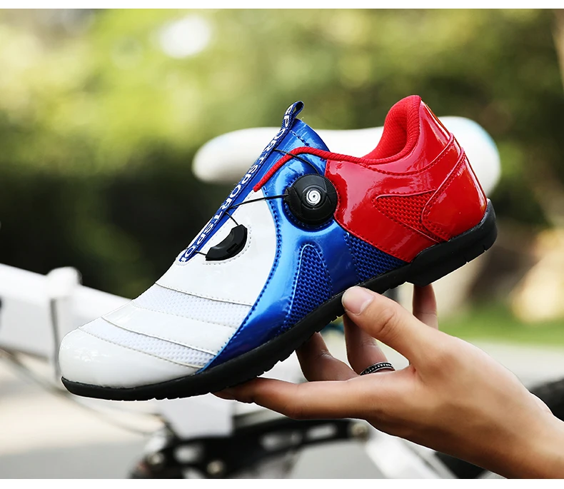 Tide Speed Lacing Professional Cycling Shoes Men Women Bicycle Sneakers Breathable Light Road Bike Shoes Outdoor Lovers
