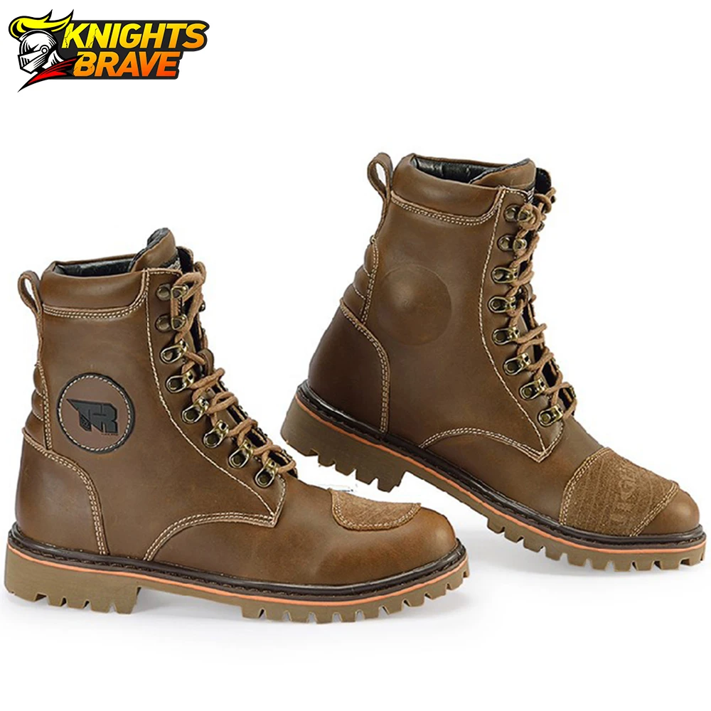 

JXT Motorcycle Boots Botas Moto Microfiber Leather Motocross Off-Road Racing Boots Motorbike Riding Shoes Men Moto Boots
