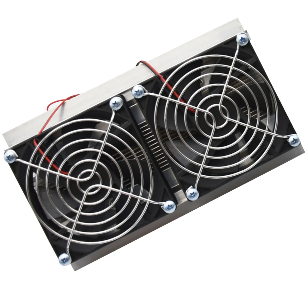 

KKMOON Thermoelectric Peltier Refrigeration Cooling System Kit Semiconductor Cooler Radiator Cold Conduction Module Double Fans