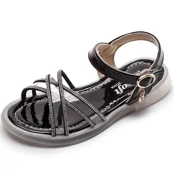 

Summer New Kids Sandals Girls Princess Sweet Rhinestone Soft Children Beach Sandal For Toddlers Big Girl Sandals