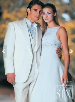 

Latest Coat Pant Designs Ivory Wedding Suits For Men Slim Fit 3 Piece Groom Tuxedo Custom Blazer Prom Suit Terno Masculino