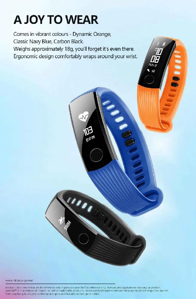 Для huawei Honor Band 3 Смарт-браслет для плавания водонепроницаемый смарт-браслет монитор сердечного ритма фитнес-трекер