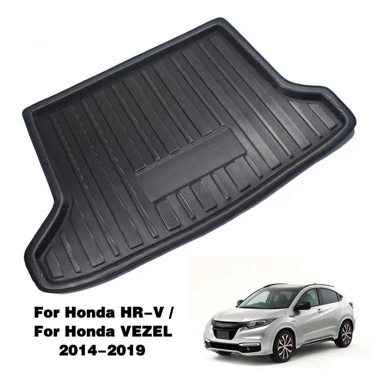 

Cargo Liner Boot Tray Rear Trunk Cover Matt Mat Floor Carpet Kick Pad Mud Non-slip Anti Dust For Honda HR-V Vezel HRV 2014 -2019