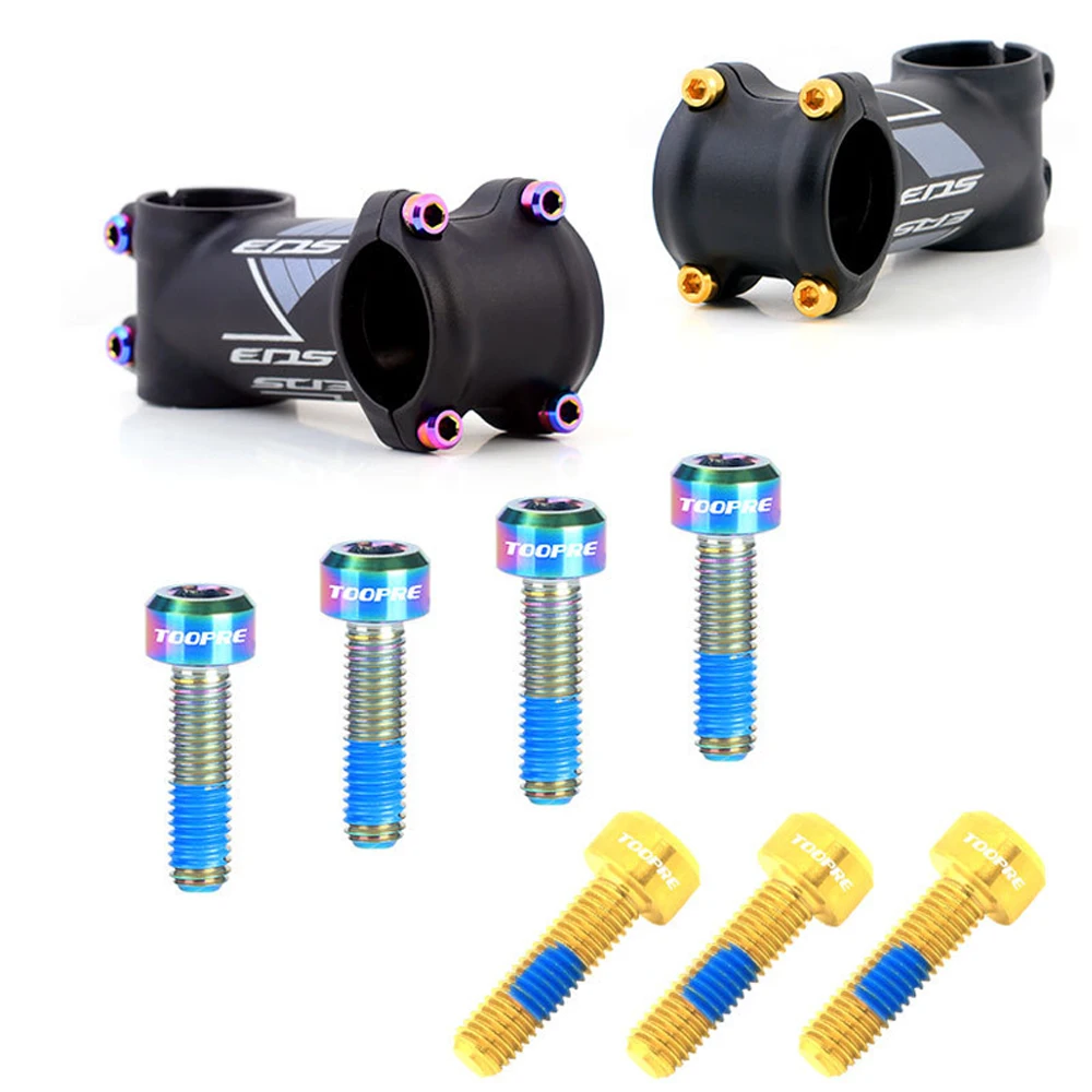 Motsuv 2pcs M5*16mm M5*18mm Tc4 Titanium Alloy Bicycle Stem Fixing