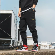 Красивые Мужские штаны с карманами и эластичной резинкой на талии, штаны-шаровары в стиле хип-хоп, спортивные штаны, повседневные брюки, мужские M-3XL