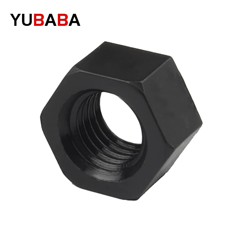 10PCS M2-M12 Hexagon Nylon Plastic Nut Black Nylon Hex Nut Fastener