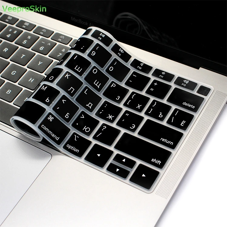 Арабский Испанский Русский французский алфавит для Macbook Air 1" A1932 с сенсорным Id силиконовый чехол для клавиатуры протектор