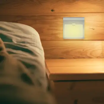 

Night Light Smooth Appearance Superb Craftsmanship 2pcs LED Motion Sensor Bedroom Bedside Corridor Wardrobe Wall Lamp