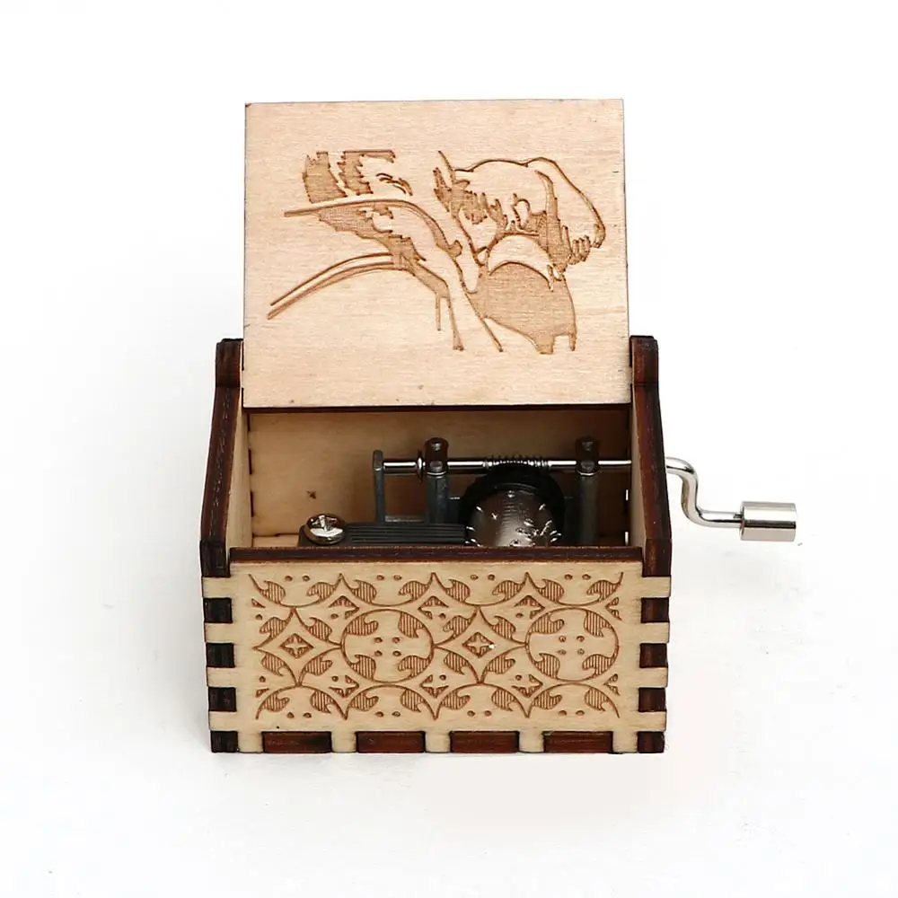 Wooden Hand-Cranked Music Box Antique Carved Spirited Away Zelda Birthday Gift Home Decoration | Дом и сад