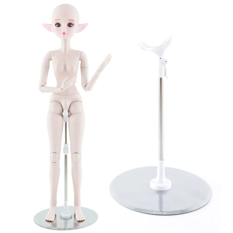 

BJD Dolls Furniture Body Display Holder Plastic Metal Stainless Steel Standing Bracket Adjustable Support 60CM Doll Accessories