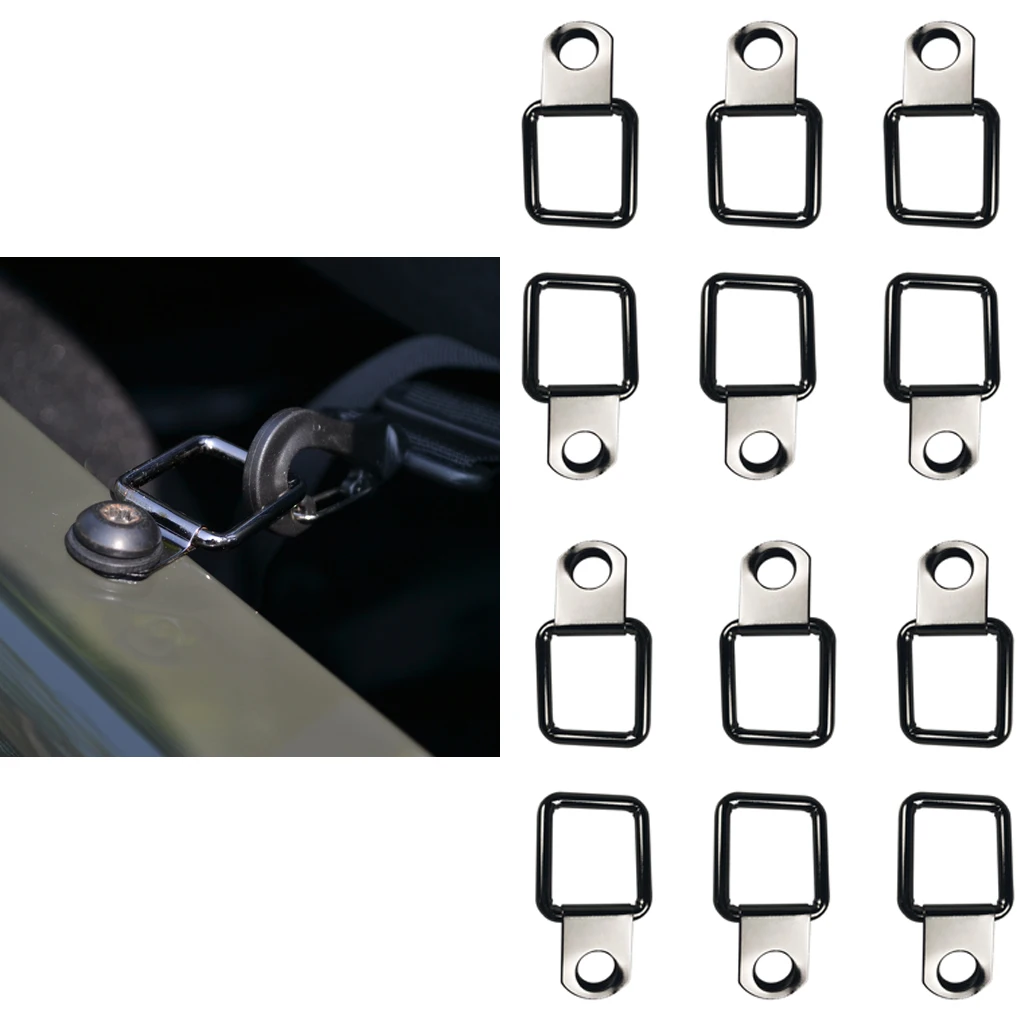 MagiDeal 12 x D Ring Flatbed Truck Trailer Tie Down Cargo Anchor Tie Down