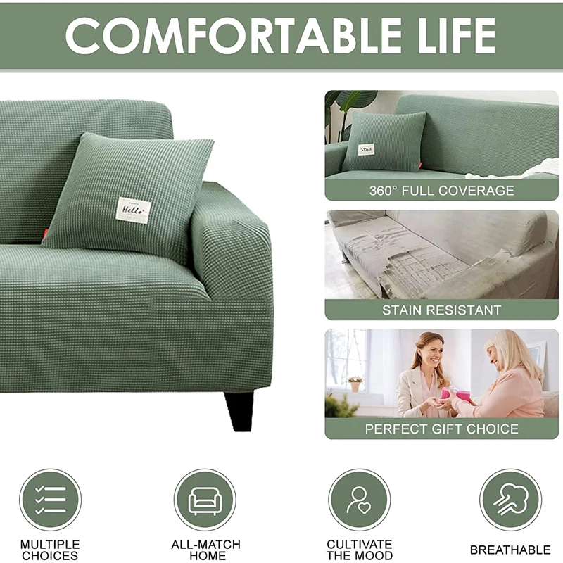 thick sofa protector Jacquard solid printed sofa covers for living room couch cover corner sofa slipcover L shape 4