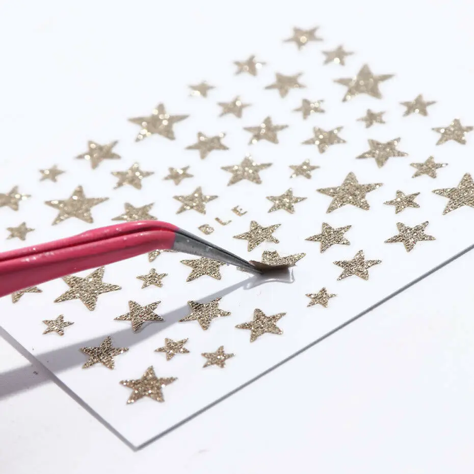Стикеры 3D на ногти Nail Art Slider Stars Блестящий сверкающий Stickers DIY водные переводные