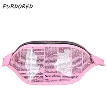 Модная кожаная Водонепроницаемая поясная сумка с буквенным принтом для женщин, 1 шт., поясная сумка для путешествий