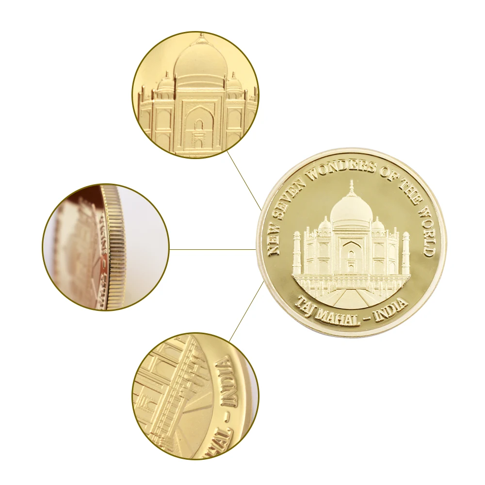 Indiaお土産コインタj Mahalの驚きのコイン有名なビルディングコインロマンチックな愛のコインで女の子のための誕生日プレゼント5個 Wonder Girls Aliexpress